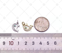 Load image into Gallery viewer, CZ Whale Charm, Sku#JD13