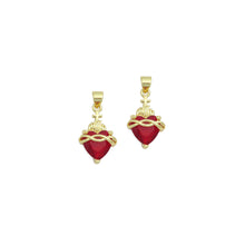Load image into Gallery viewer, Red Heart Gold Cross Charm Pendant,Sku#LD712