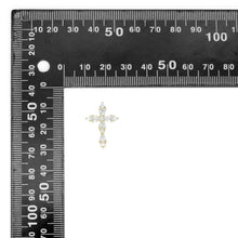 Load image into Gallery viewer, Crystal Silver Gold Cross Shape Charm Pendant, Sku#A376