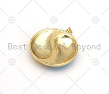 Load image into Gallery viewer, Colorful Enamel Yinyang Round Shape Pendant, 18K Gold Filled Tai Ji Charm,Necklace Bracelet Religious Charm Pendant,25x28mm,Sku#LK452