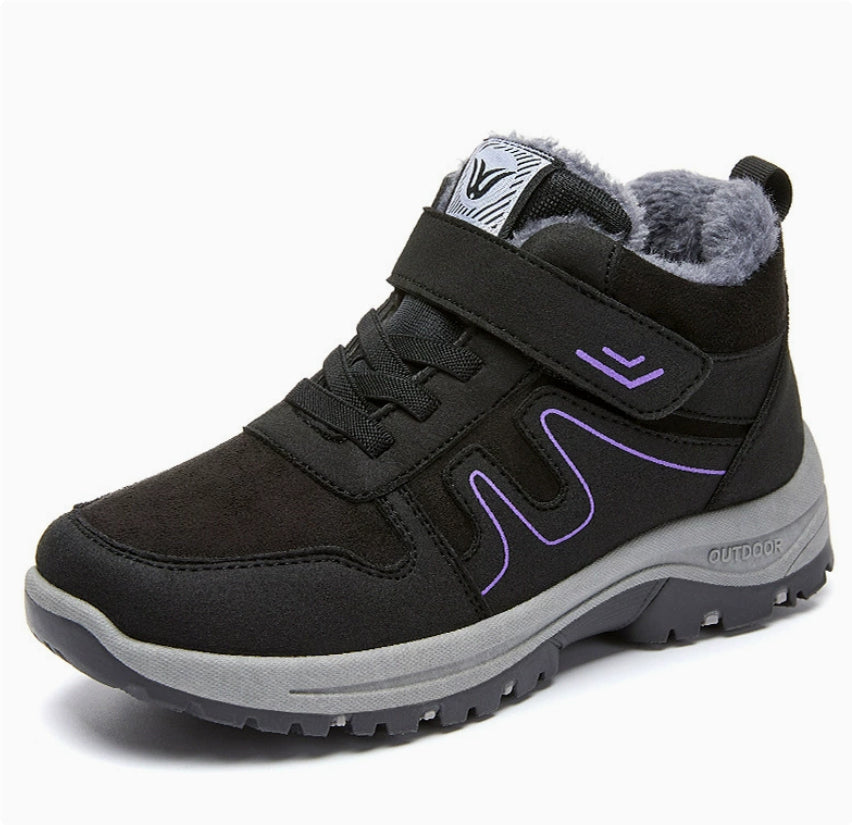 Women's Cotton Snow Boots With Velcro Closure | Winter Boots for Snowy Terrain