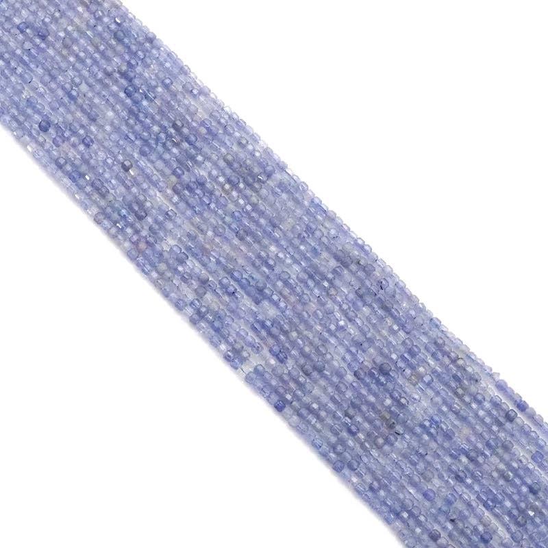 Genuine Tanzanite Faceted Cube Beads, 2.5mm, Sku#U1534