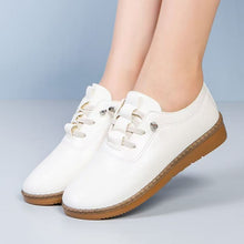 Load image into Gallery viewer, Women's Oxford Flat Shoes – Soft Sole, Non-Slip, Breathable PU Leather