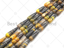 Load image into Gallery viewer, Quality Natural Bumblebee Jasper Smooth Teardrop Shape Beads, 8x20mm/10x30mm Yellow Orange Black Matrix  Beads,15.5'' Full Strand, Sku#U1148