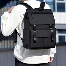 Load image into Gallery viewer, Men's Waterproof Nylon Backpack - Large Capacity Travel Backpack with Curved Shoulder Straps