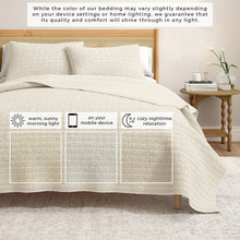 Load image into Gallery viewer, 100% Cotton Honeycomb Waffle Garment Washed Quilt Set - Genevieve Collection