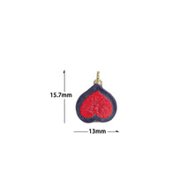 Load image into Gallery viewer, Enamel Gold Half Fig Charm Pendant,Sku#LK1246