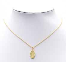 Load image into Gallery viewer, Gold Cross Leaf Charm, Sku#LK703