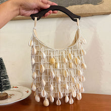 Load image into Gallery viewer, French Chictastic Cloud Shell Beaded Cream Handbag