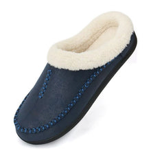 Load image into Gallery viewer, Men's Fur-Lined Non-Slip Bean Slippers | Warm Indoor Cotton Shoes | EU 39–49