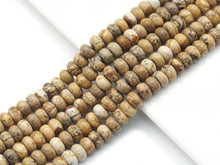 Load image into Gallery viewer, Genuine Picture Japser Rondelle Smooth Beads, Sku#U1417