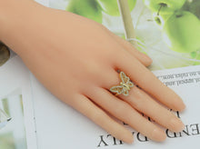 Load image into Gallery viewer, CZ Butterfly Adjustable Bracelet and Rings, Sku#X321
