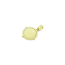 Load image into Gallery viewer, Clear CZ around radical line Round Coin Charm Pendant, Sku#LX765