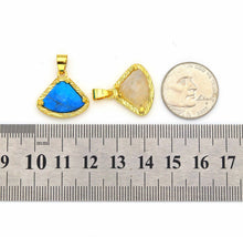 Load image into Gallery viewer, Gemstone Fan shape Charm, Sku#LY10