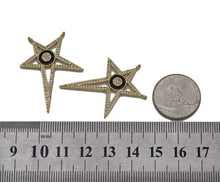 Load image into Gallery viewer, Gold CZ Enamel Black Eye Star Connector Charm, Sku#LK717