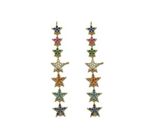 Load image into Gallery viewer, Colorful CZ String Five Point Star Charm, Sku#JL112