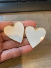 Load image into Gallery viewer, Black White Red Blue Enamel Heart Pendant, Sku#FH30