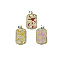 Load image into Gallery viewer, Enamel Sun Rising Over the Cloud Tag Charm, Sku#JL147