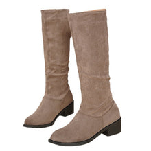 Load image into Gallery viewer, Women's Chunky Heel Over-the-Knee Boots – Pointed Toe Waterproof Fall Winter Boots