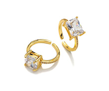 Load image into Gallery viewer, 18K Gold Filled Cubic Zirconia Solitaire Ring, Sku#X180C