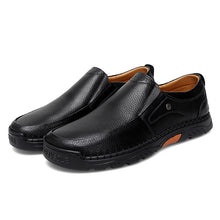 Load image into Gallery viewer, Men's Low-Top Slip-On Cowhide Leather Casual Shoes