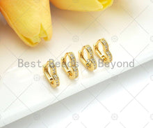 Load image into Gallery viewer, CZ Heart Shape Huggie Earring, Sku#LD58c