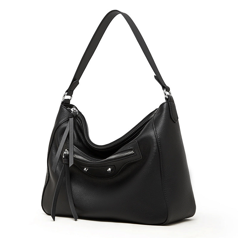 Women's Large Capacity Genuine Leather Crossbody Bag | Retro Style