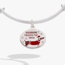 Load image into Gallery viewer, 'Dachshund Through The Snow' Dog Charm Bangle