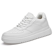 Load image into Gallery viewer, Korean-Style Low-Top Sneakers – Men's &amp; Women's Casual White Shoes | Thick Sole Lace-Up