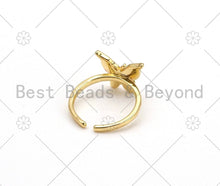 Load image into Gallery viewer, Colorful Enamel Butterfly Shape Adjustable Ring, Sku#X273