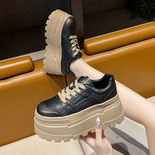Load image into Gallery viewer, Women's Platform Sneakers Height Increasing Chunky Shoes White Black