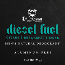 Load image into Gallery viewer, Diesel Fuel Natural Deodorant for Men - Citrus &amp; Bergamot