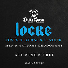 Load image into Gallery viewer, Locke Natural Deodorant for Men - Cedar &amp; Leather
