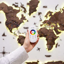 Load image into Gallery viewer, 3D LED Wooden World Map 3.0 Dark Walnut