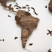 Load image into Gallery viewer, 3D LED Wooden World Map 3.0 Dark Walnut