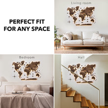 Load image into Gallery viewer, 3D LED Wooden World Map 3.0 Dark Walnut