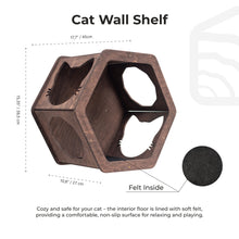 Load image into Gallery viewer, Cat Hexagon Shelf Dark Walnut