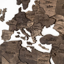 Load image into Gallery viewer, 3D Wooden World Map Dark Walnut (for US only)