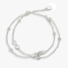 Load image into Gallery viewer, Daughter Infinity Chain Double Strand Bracelet
