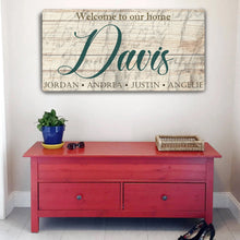 Load image into Gallery viewer, Welcome To Our Home Sign
