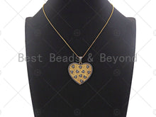 Load image into Gallery viewer, CZ Micro Pave Large Dual Color Heart  Sku#L279