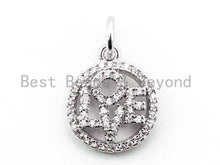 Load image into Gallery viewer, CZ Micro Pave 13mm love Round Pendant/Charm,CZ Love Charm, sku# F341