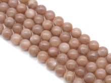 Load image into Gallery viewer, Genuine Quality Peach Moonstone Round Smooth Beads, Sku#U1372