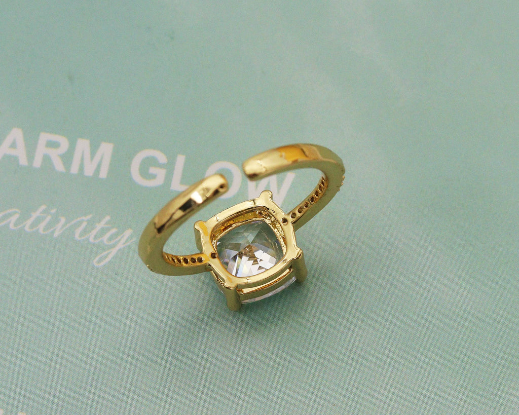 CZ Crown Adjustable ring, Sku#X310