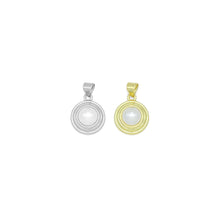 Load image into Gallery viewer, Gold Silver White Pearl Circle Around Charm Pendant, Sku#LX746