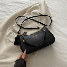 Load image into Gallery viewer, Solid Color Shoulder Bag with Zipper