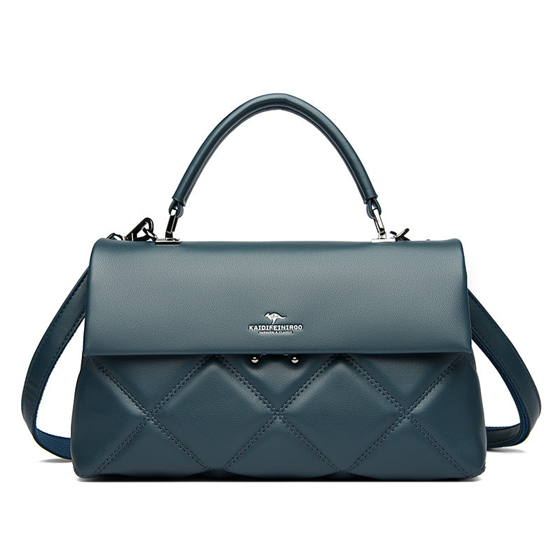 Premium Crossbody Handbag - Synthetic Leather Shoulder Bag with Multiple Compartments