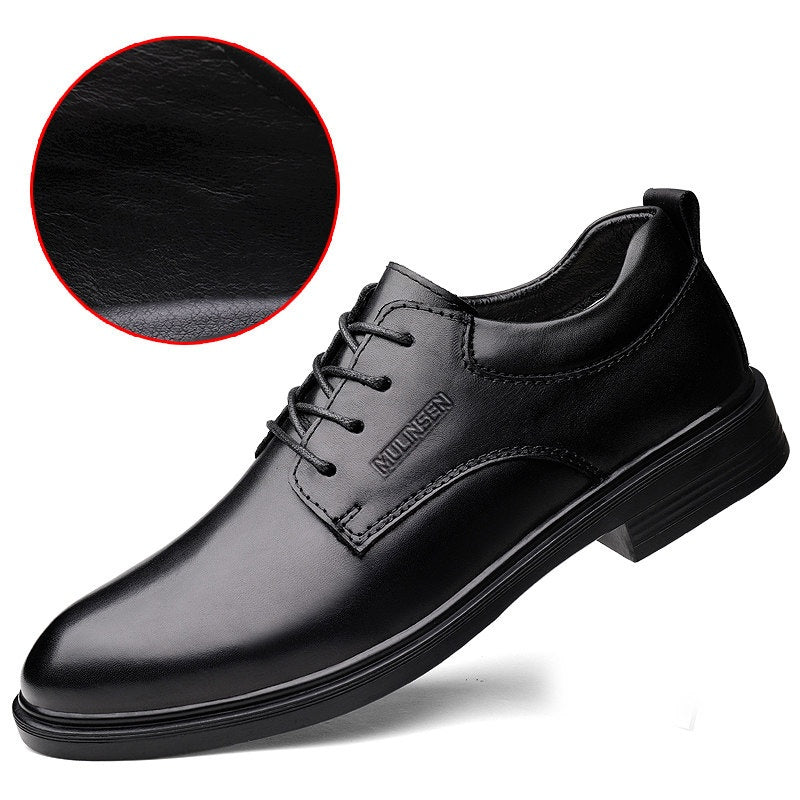 Premium Leather Formal Shoes Men's British Style Extended Sizes 35-53