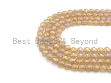 Load image into Gallery viewer, Mystic Plated Gold Agate Checkerboard Cut Coin Shape beads, 6mm/8mm Turtle Shell Cut Gold Agate, 15.5" Full strand, Sku#UA33C