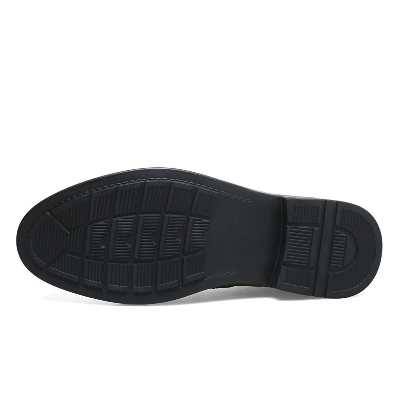 Men's Invisible Height Increasing Leather Shoes | Business Formal Elevator Shoes 6cm 8cm Lift